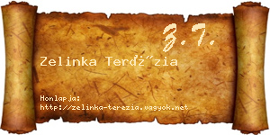Zelinka Terézia névjegykártya